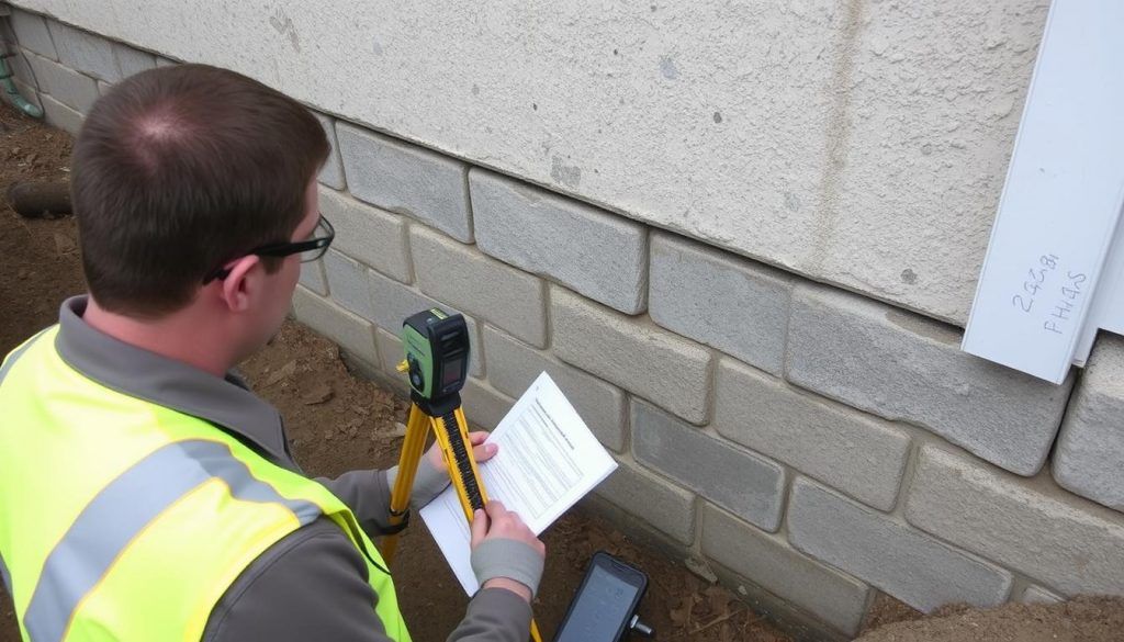 Duratech foundation repair specialist performing thorough inspection