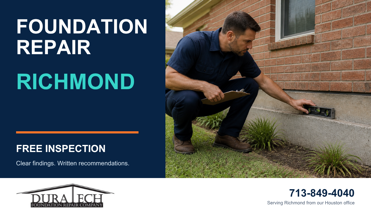 Branded DuraTech foundation-repair graphic for Richmond