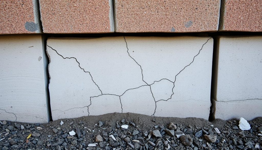 Foundation cracks in a Houston home showing typical damage patterns