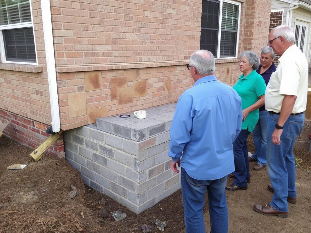 Completed block and base foundation repair by Duratech experts