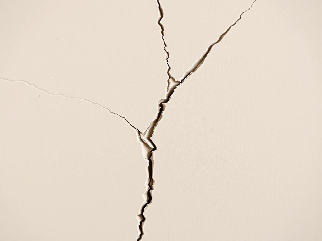 Interior wall cracks indicating foundation problems in a Bunker Hill Village home