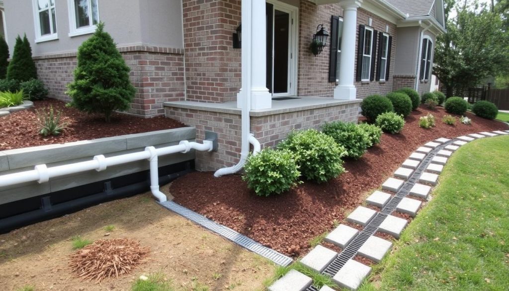 Proper drainage systems protecting a Bunker Hill Village home foundation