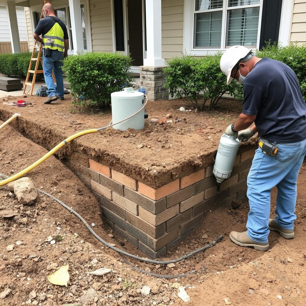 Soil stabilization for foundation repair in Houston