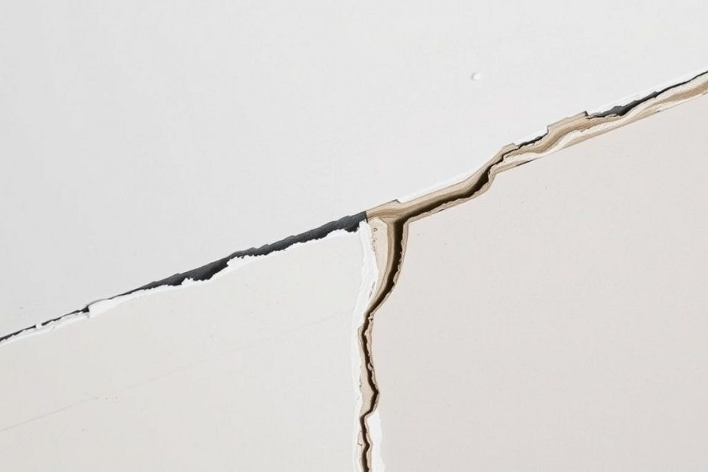 Visible crack in wall indicating foundation issues in Houston home